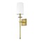 Z-Lite Camila 1 Light Wall Sconce, Rubbed Brass & White 811-1S-RB-WH - alternate 5